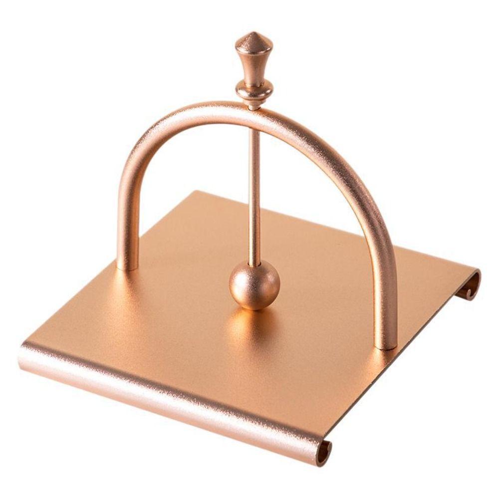 Retro Square Tissue Holder European Style Light Luxury Aluminum Napkin Stand Smooth with Handle Tissue Storage Box Restaurant