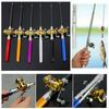 Pocket Telescopic Fishing Tackle Rod Aluminum Alloy Fiberglass Pole Reel