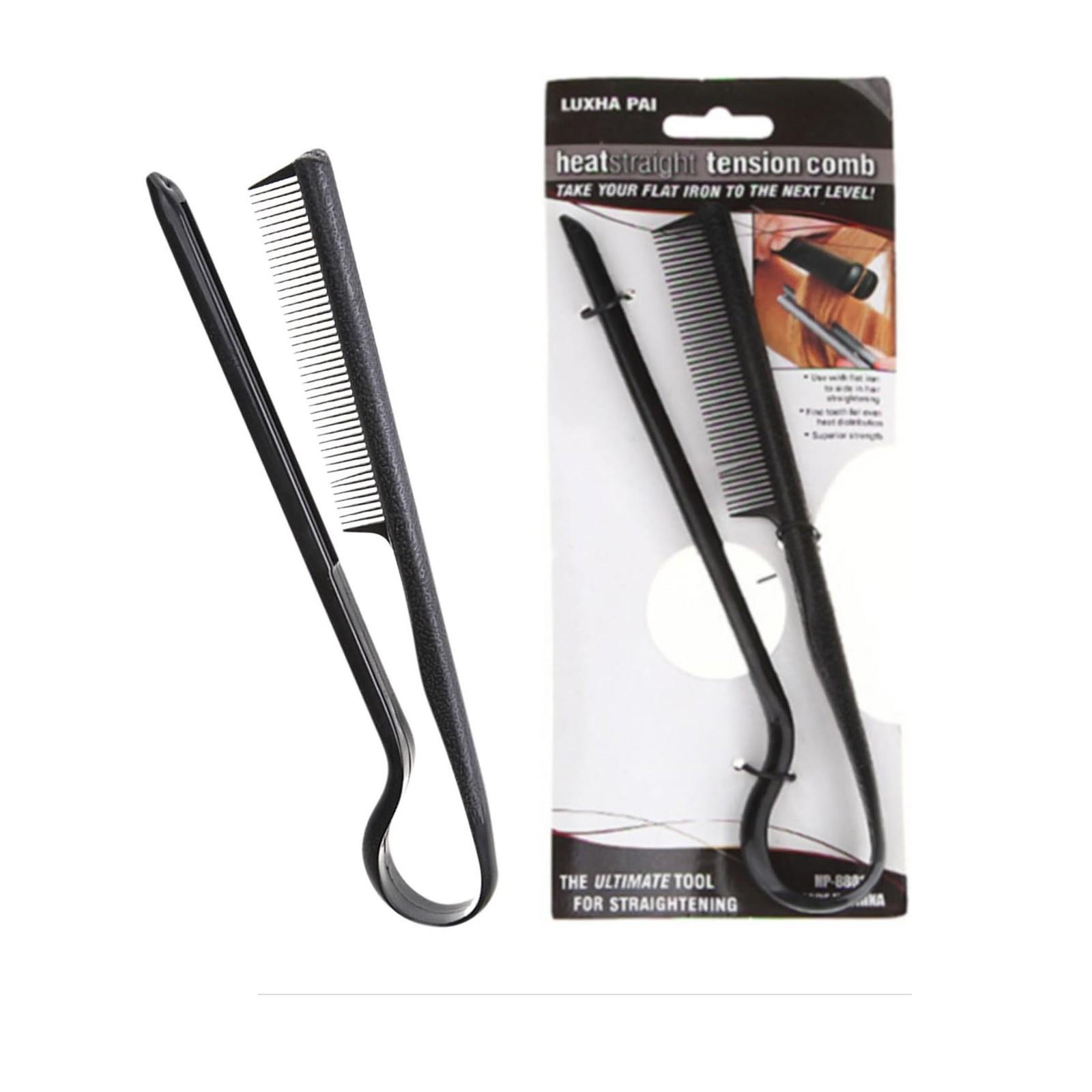

V-образная прямая расческа-выпрямитель, портативная плоская расческа-выпрямитель, расчески для салонных расчесок, выпрямитель для волос для парикмахерских, для женщин One Size чёрный