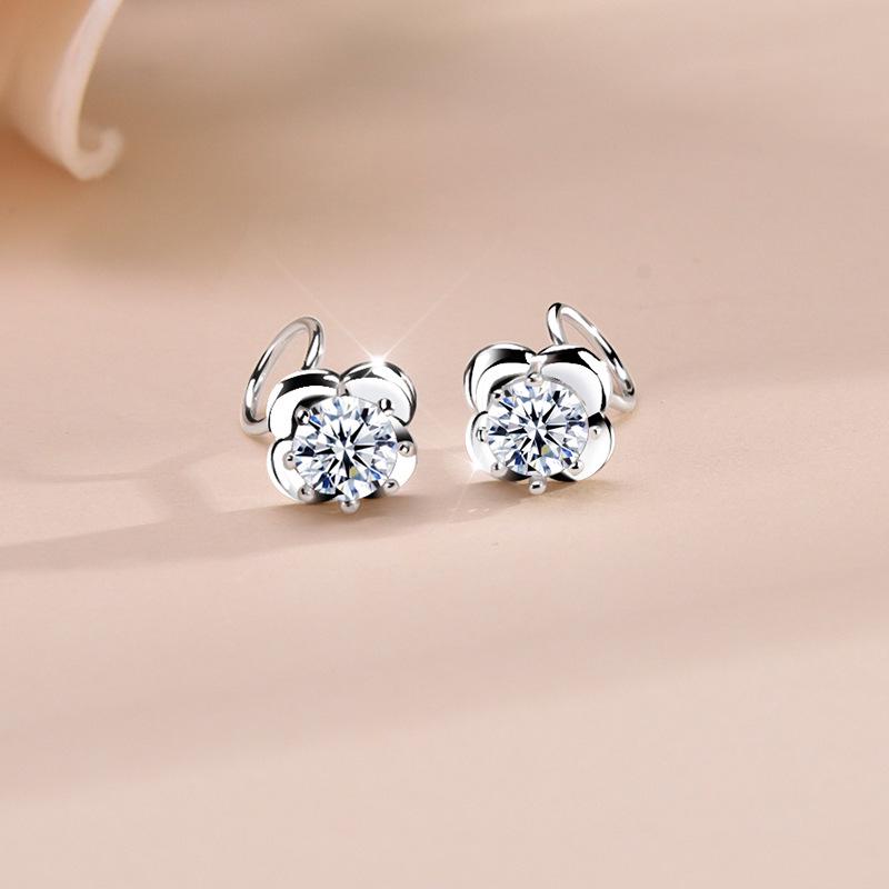 S925 Sterling Silver Rose Stud Earrings for Girls - 2025 Niche Design, Exquisite and Versatile Gift for Girlfriend.