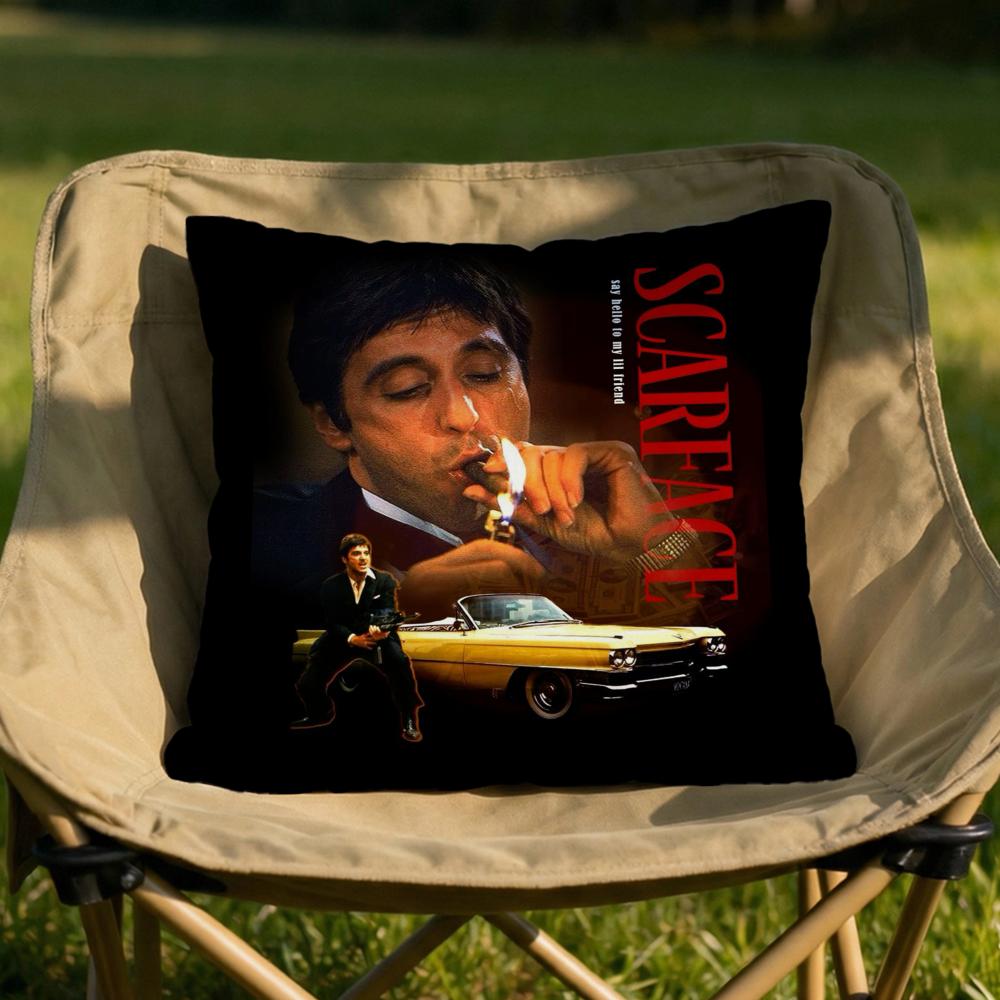 

SScarface Movie Cushion Cover Soft Reversible Durable Pillow Cover MultiScene Use for Home Car Daily Comfort 30X30cm