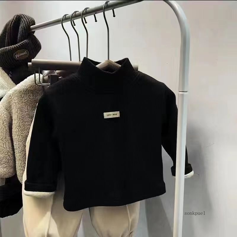 Kinder Mädchen Unterhemd Neu Warm Kinder T-Shirt mit Unterteil Baby Jungen Plüsch Verdickte Kleidung