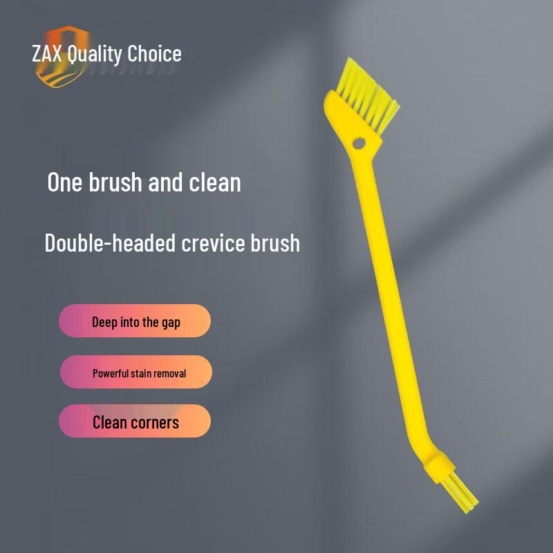 Yellow Double-Ended Crevice Cleaning Brush