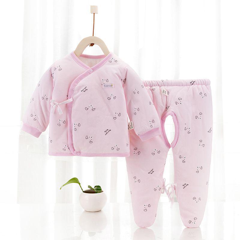 Herbst-/Winter-Outfit für Neugeborene: Gemütliches Baby-Hauskleidungs-Set