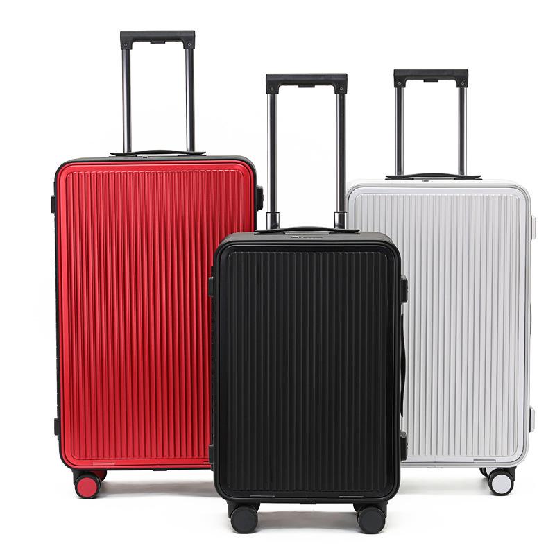 Super Thick Aluminum-Alloy Suitcase, 20-Inch Side-Opening, 24-Inch Front-Opening, 26-Inch Trolley Case for Men and Women