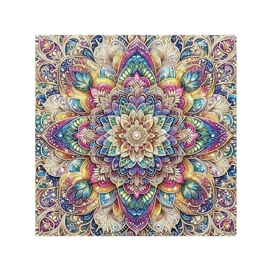 JISHSHAY Diamond Art Kit 30x30cm Diamond Art Mandala Popular Bead Art Beginner Craft Kit 5D Diamond Art Flower Painting Kit Handmade Kit Adult DIY