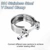 HARFINGTON V Band Clamp 1.5 Inch 304 Stainless Steel V-Band Bolt Clamp for Exhaust Systems Downpipe Exchange Car Accessories, Silver