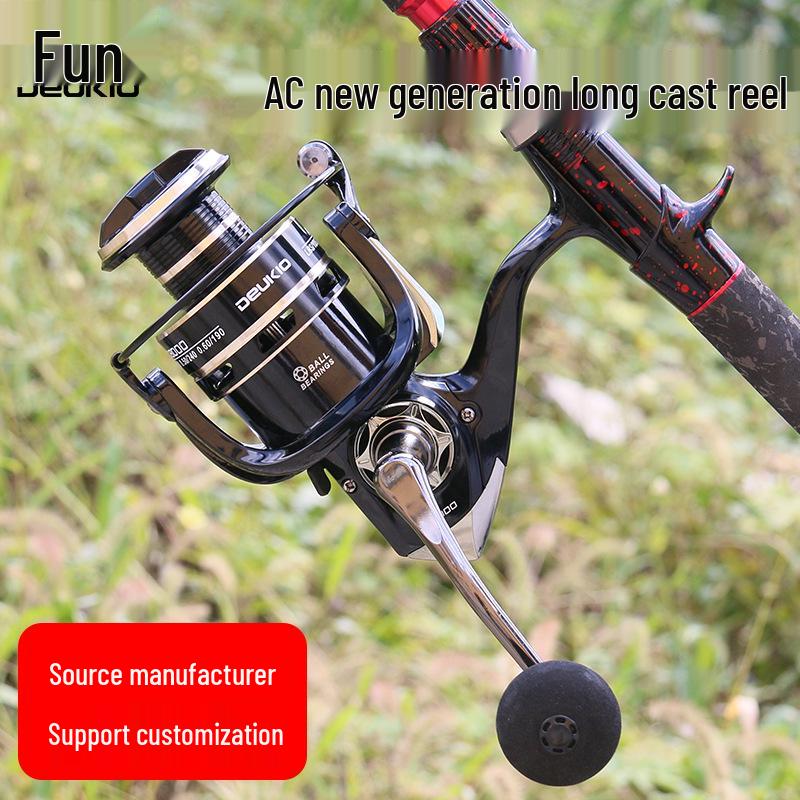 Dequ Sea Rod Spinning Fishing Reel with All-Metal Spool