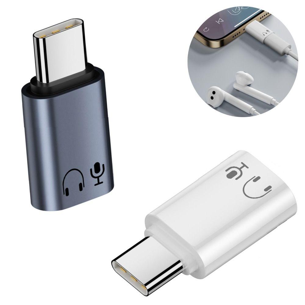 

Smart Chip Type C Earphone Adapter Indicator Light Headphone Connector Laptop сірий