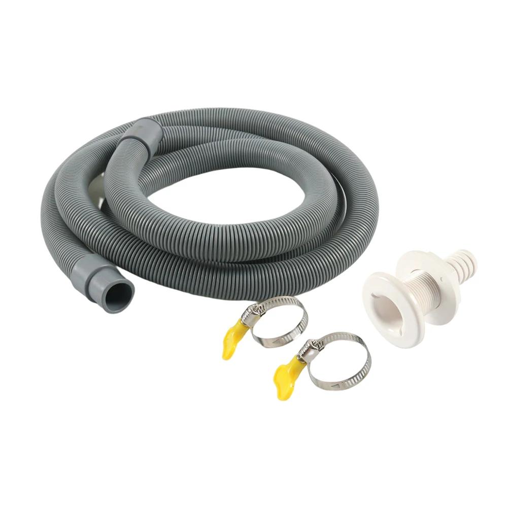 Bilge Pump Hose Installation Kit with 2 Clamps Thru-Hull Fitting for Boats Marine Bilge Pump Hose Installation Kit Accessories
