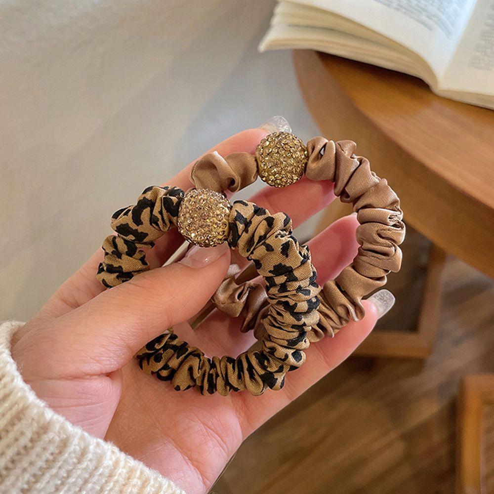 

Rubber Bands Leopard For Girls Hair Rope Rings Korean Scrunchies Ponytail Holder Women Hair Ties