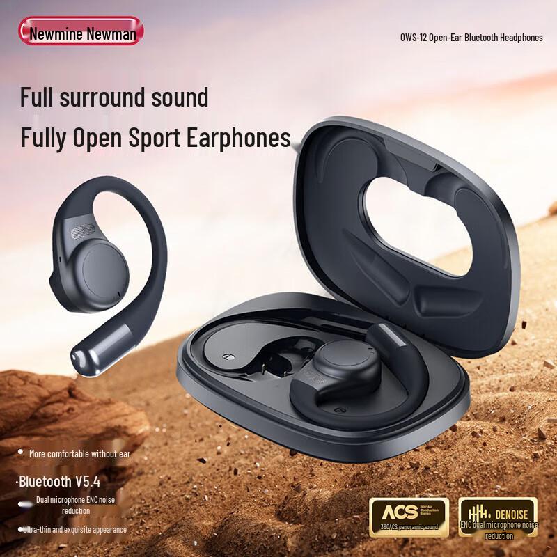 Newman OWS-12 True Wireless Ear-Hook Bluetooth Headset