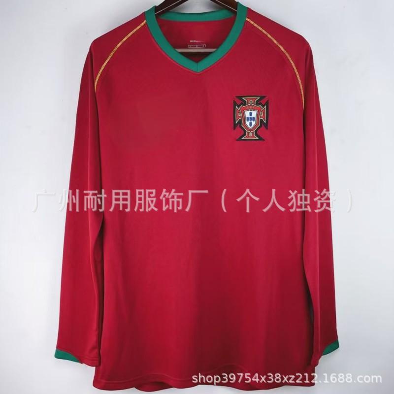 Retro Portugal Jerseys Commemorative Version No. 7 17 C Ronaldo Football Uniform Classic