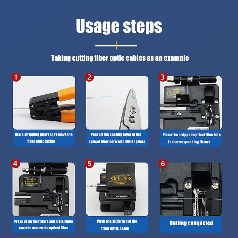 Three In One Fiber Optic Cable Cutter High-precision Fiber Optic Cutter SKL-60S