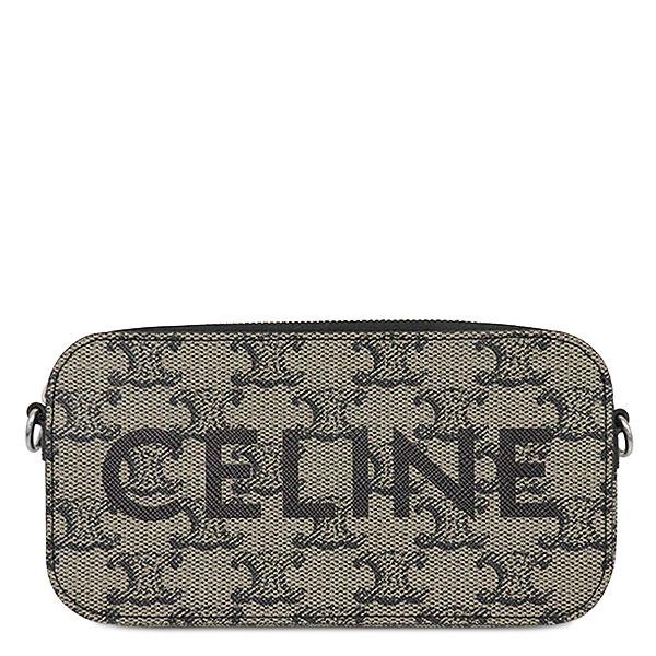 CELINE 10L272GC6 horizontal pouchShoulder Bag PVC/leather Array
