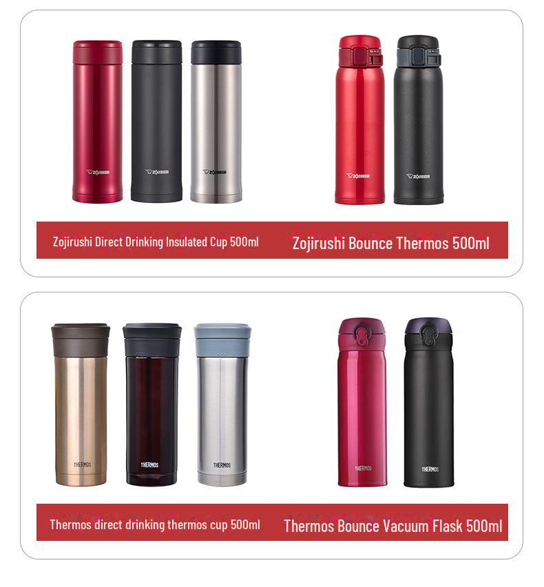 Garrafa Térmica Japonesa Marca TIGER - Dream Gravity MMY-A36/48C, 480ml, Copo de Água Portátil Leve, Edição Presente