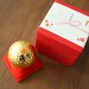 60th Birthday Golf Gift Kanazawa 1 Gold Leaf Golf Ball 1 Acrylic Pedestal Golf Ball Fully Decorated with Traditional Craft Gold Leaf from Kanazawa
