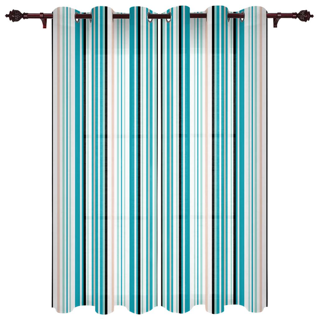 Moderní okenní závěsy Gradient Stripe pro obývací pokoj Ložnice Závěsy Kuchyňské Závěsy Závěsy
