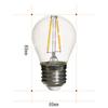 G45 E27 2700K Clear Light Transparent Led Bulb Warm White Light Retro Nostalgia