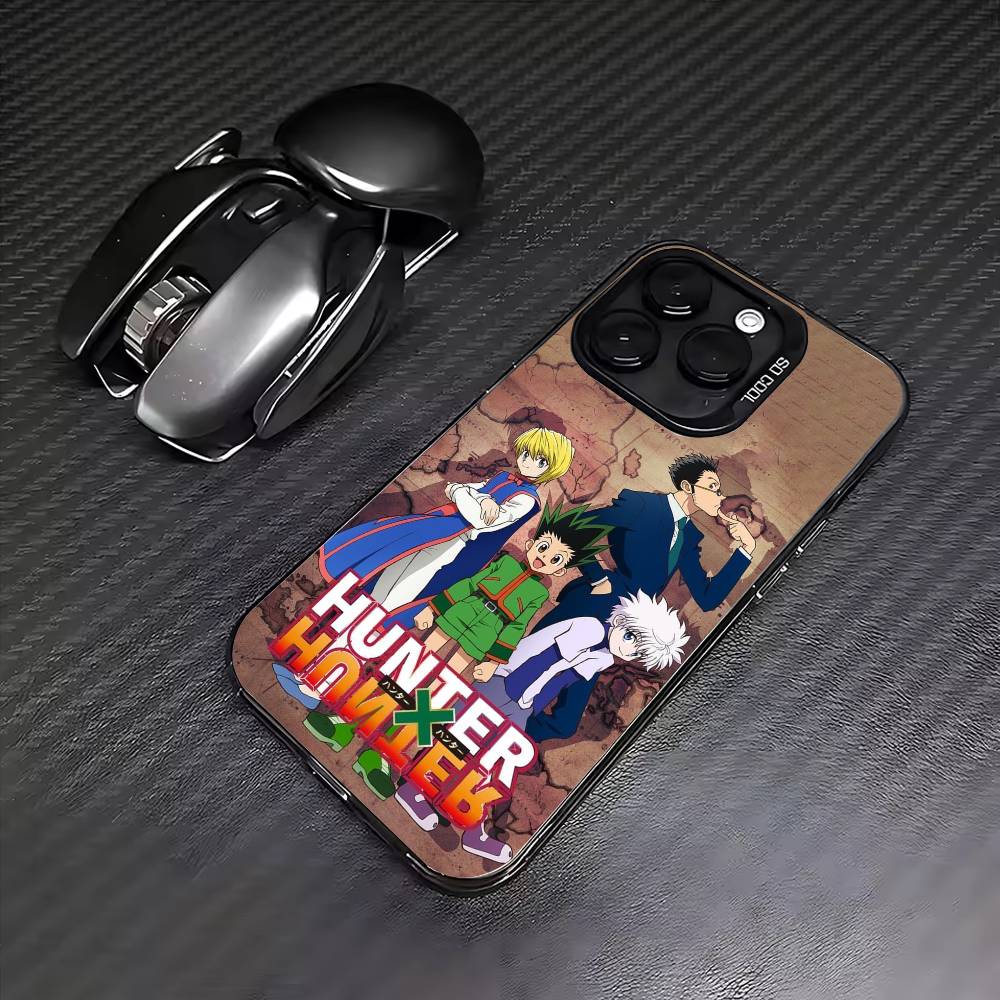 HOT Anime H-Hunter x Hunter  Phone Case For iPhone17,16,15,14,13,12,11 Plus,Pro Max Colored Silver Plated Inside Cover