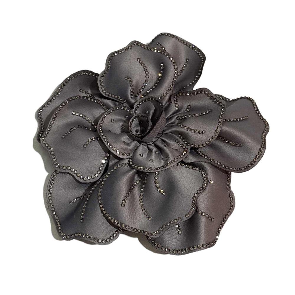 Badge Large Flower Camellia Brooch Korean Style Rhinestones Brooch Suit Collar Pin  Decoration