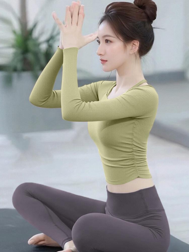 2025 Women's High-End Autumn/Winter Yoga Set with Built-in Bra – Perfect for Pilates and Fitness
