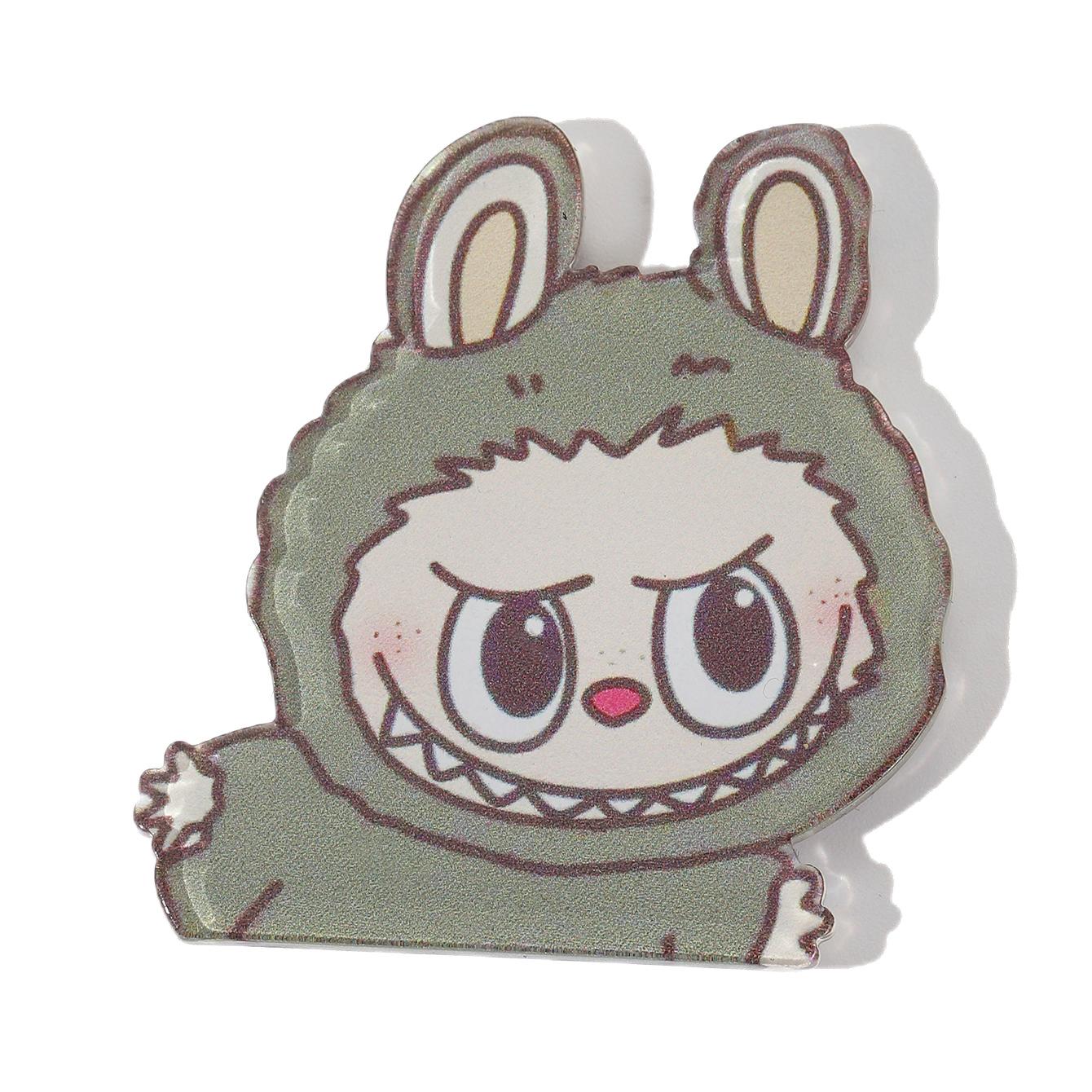 

Металлическая эмалевая брошь Лабубу Эльф - Мультяшный аниме значок для студенческих рюкзаков и аксессуар для одежды.