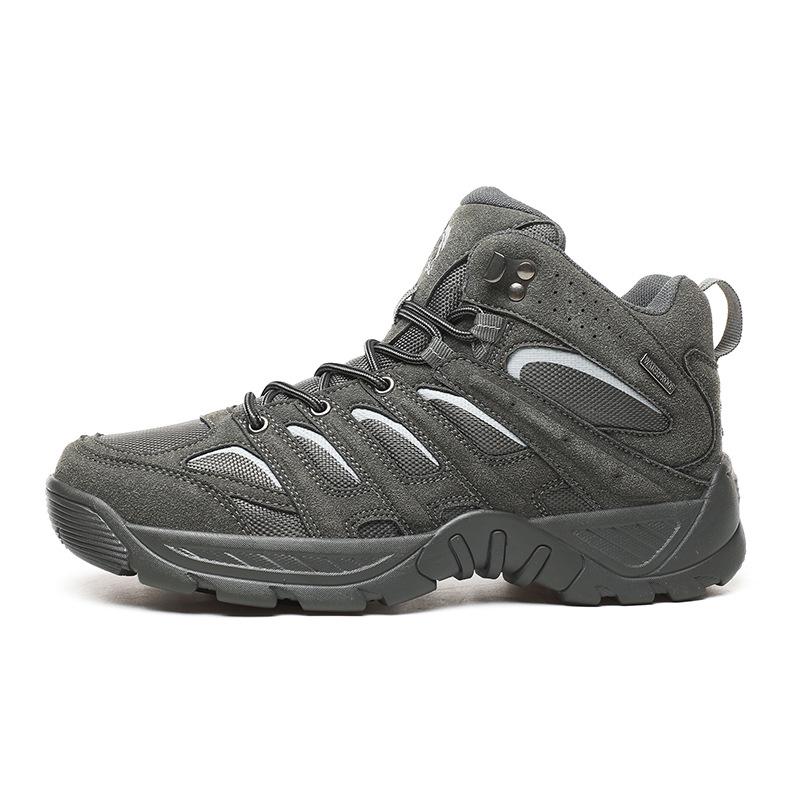 Men's Plus Size Military Combat Boots - Mid-Top Desert Workwear for Outdoor Camping and Security