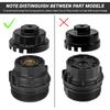 64Mm 14 Flutes/4 Slots Oil Filter Cap Wrench Removal Tool Socket Compatible With Toyota, Lexus, And Scion Vehicles Equipped With 2.5L To 5.7L