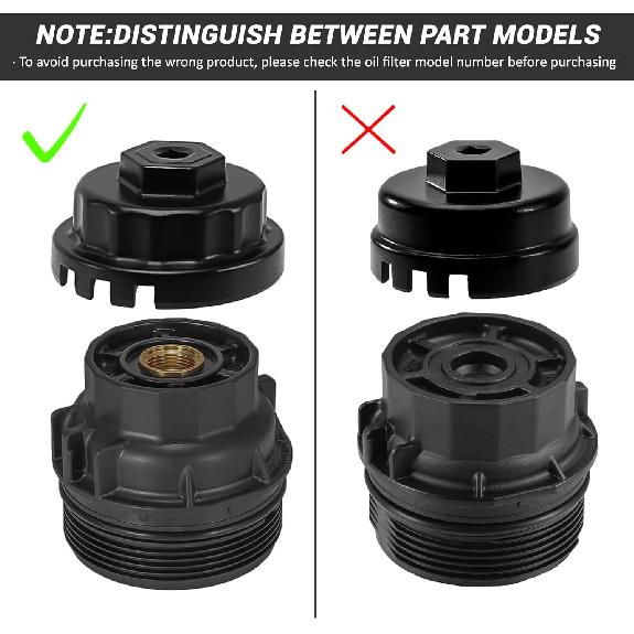64Mm 14 Flutes/4 Slots Oil Filter Cap Wrench Removal Tool Socket Compatible With Toyota, Lexus, And Scion Vehicles Equipped With 2.5L To 5.7L