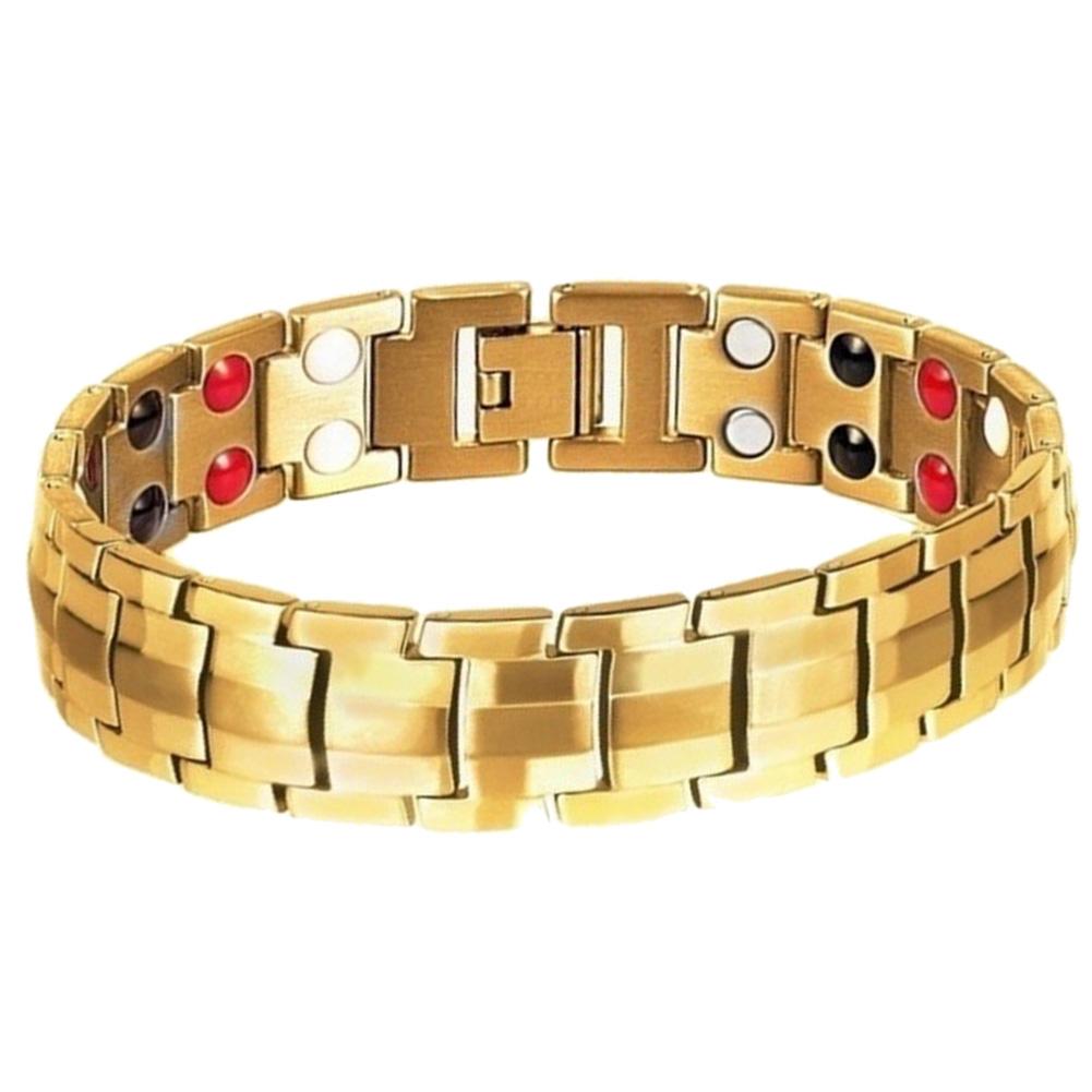 Unisex Magnetic Health Bracelet Health Bracelet Black Titanium Steel Power Therapy Weight Loss Fat Burning