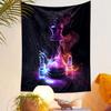 "Chess Pieces in Mystical Glow" Patterned Tapestry Decorative Wall Hanging, Home Bedroom Living Room Decor