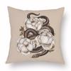 Flower Fox Pillowcase Cushion Animal skull Print Sofa Soft Pillowcase Retro Living Room Bedroom Home Decor Pillowcase