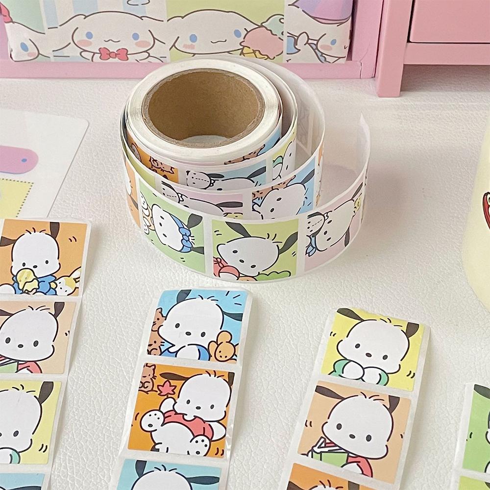 500PCS Cute Kuromi Pochacco My Melody Cartoon Stickers Roll Laptop Scrapbook Phone Diary Kawaii Aesthetic Sticker Decal Kids Toy