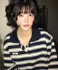 ROCKCAKE Striped Polo T-Shirt - Navy