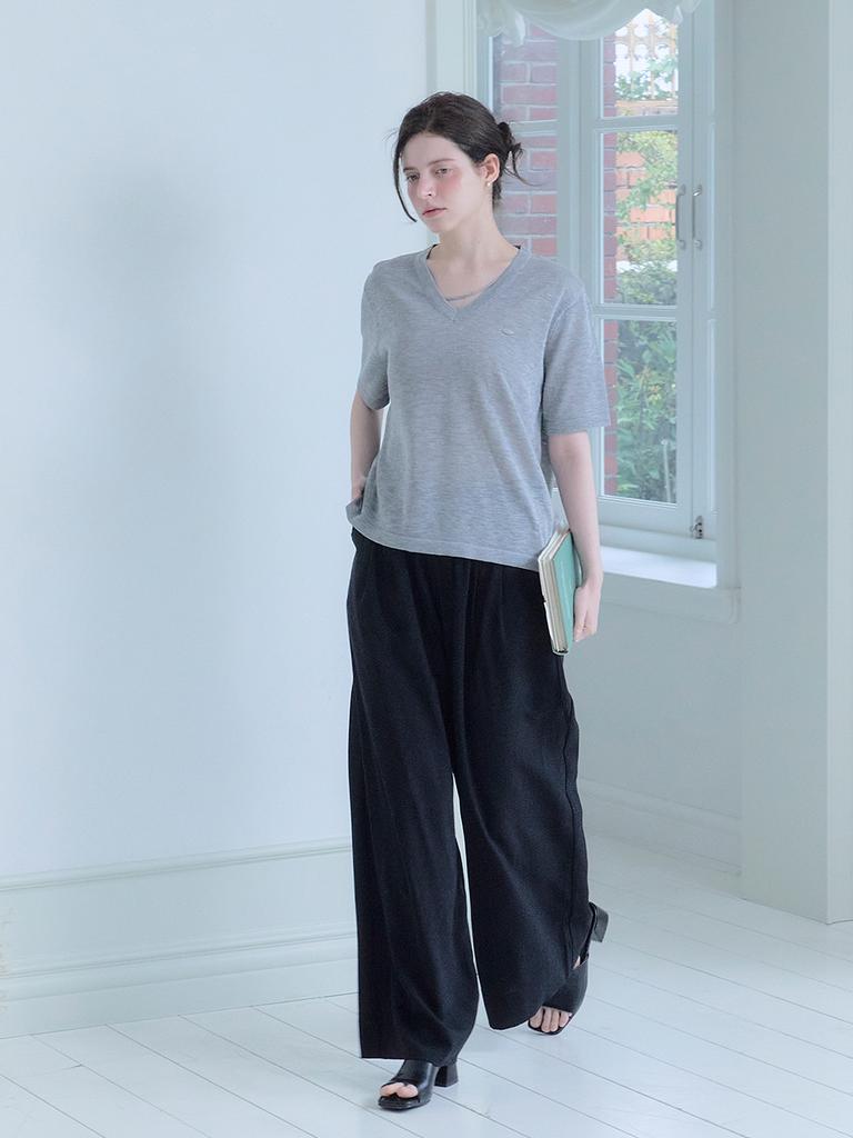 Mejongleuhaleu Continue Pintuck Wide Pants 2 Colors