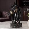 Creative Figurines horse head resin statue Living room home decor ornament entrance wine cabinet light luxury decor sculpture