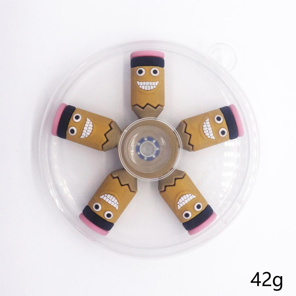 Five-Bead Fidget Spinner with Soft Rubber & Wooden Stick - Mythical Creatures Stress Relief Toy