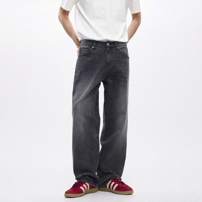 

Весенне-летние новые мужские свободные прямые американские ретро уличные стрейч джинсы 40
