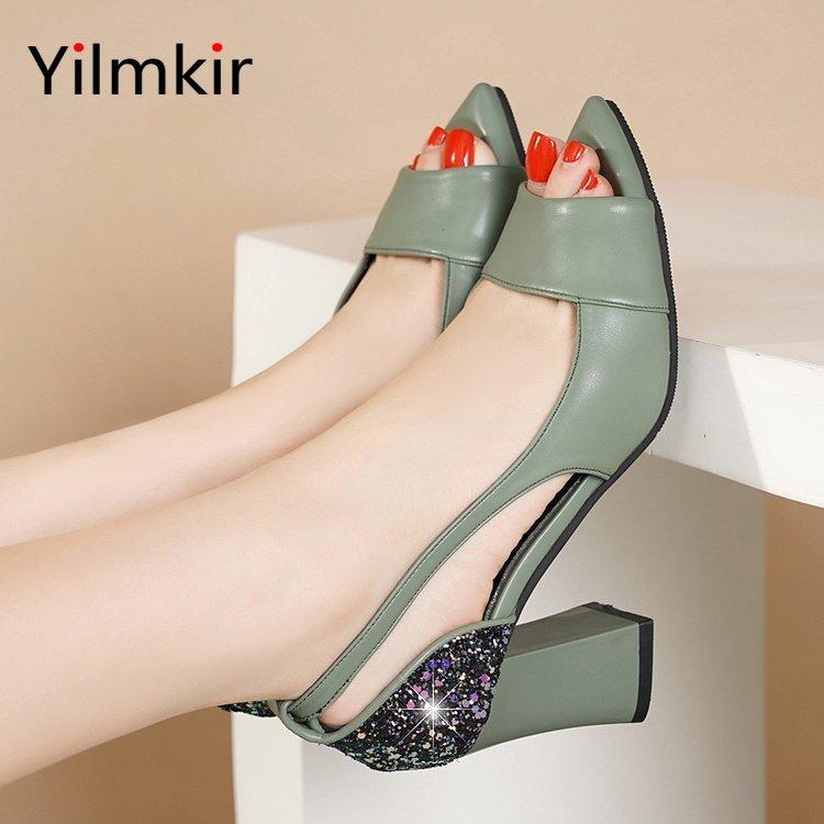 Купить Women Bright Versatile Elegant High Heel Sandals Fashionable and  Popular Ladies Office Casual High Heels Outdoor Simple Shoes | Joom
