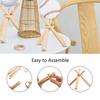 Wooden Baseball Display Stand with 3 Mini Baseball Bats 1 Ring Natural Rustic Wood Baseball Show Holder Desktop Decoration Christmas Gift
