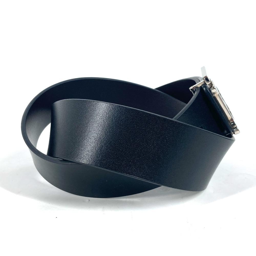BURBERRY TB logo  belt Leather Black/SilverHardware