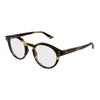 Gucci Optical Glasses [Available Prescriptions] Integrated 002 (Havana Color Frame/clear Lens) 48 Glasses Case (random Size and Color) + Glasses Cloth