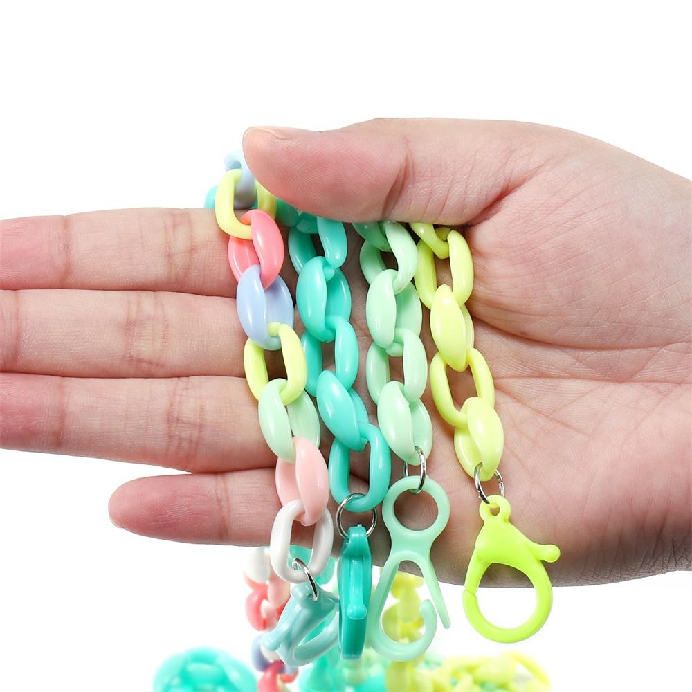 50 sztuk/partia 16*11mm kolorowe akrylowe ogniwo łańcucha naszyjnik dla naszyjnik DIY bransoletka Making plastikowe ogniwa łańcuszka tworzenia biżuterii