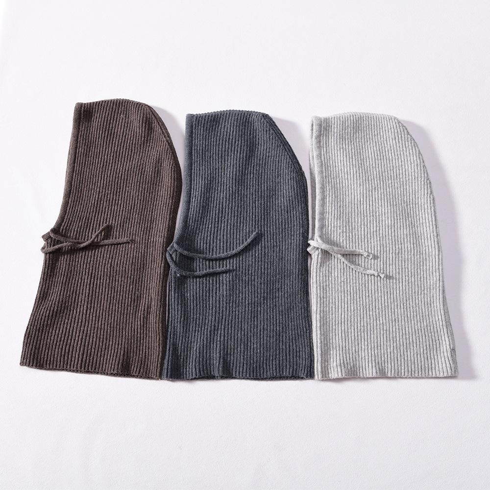 Big Head Friendly Balaclava Hat with Thin Velvet Inner Autumn and Winter Ear Protector Headband Hat Warm Windproof Pullover Hat