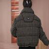 Thickened Warm Winter Plaid Cotton Jacket for Women Loose Casual Slimming Versatile Basic Outerwear Padded Coat