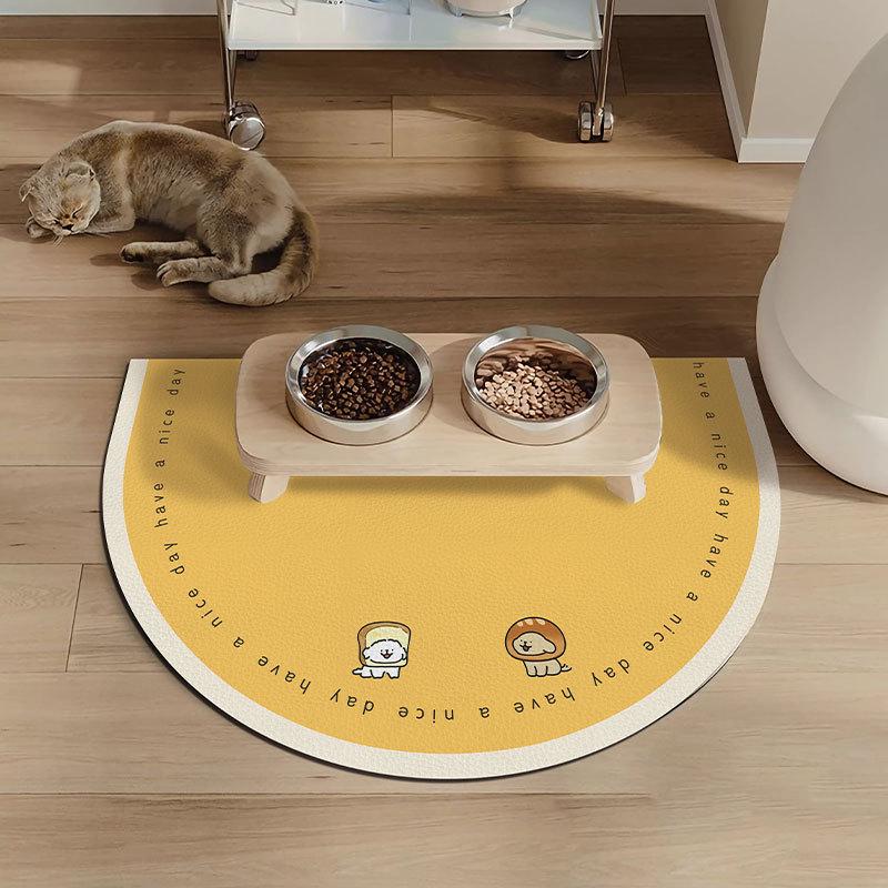 Non-Slip, Water-Absorbing Pet Placemats for Cats & Dogs - Easy-to-Clean Diatom Mud Mats