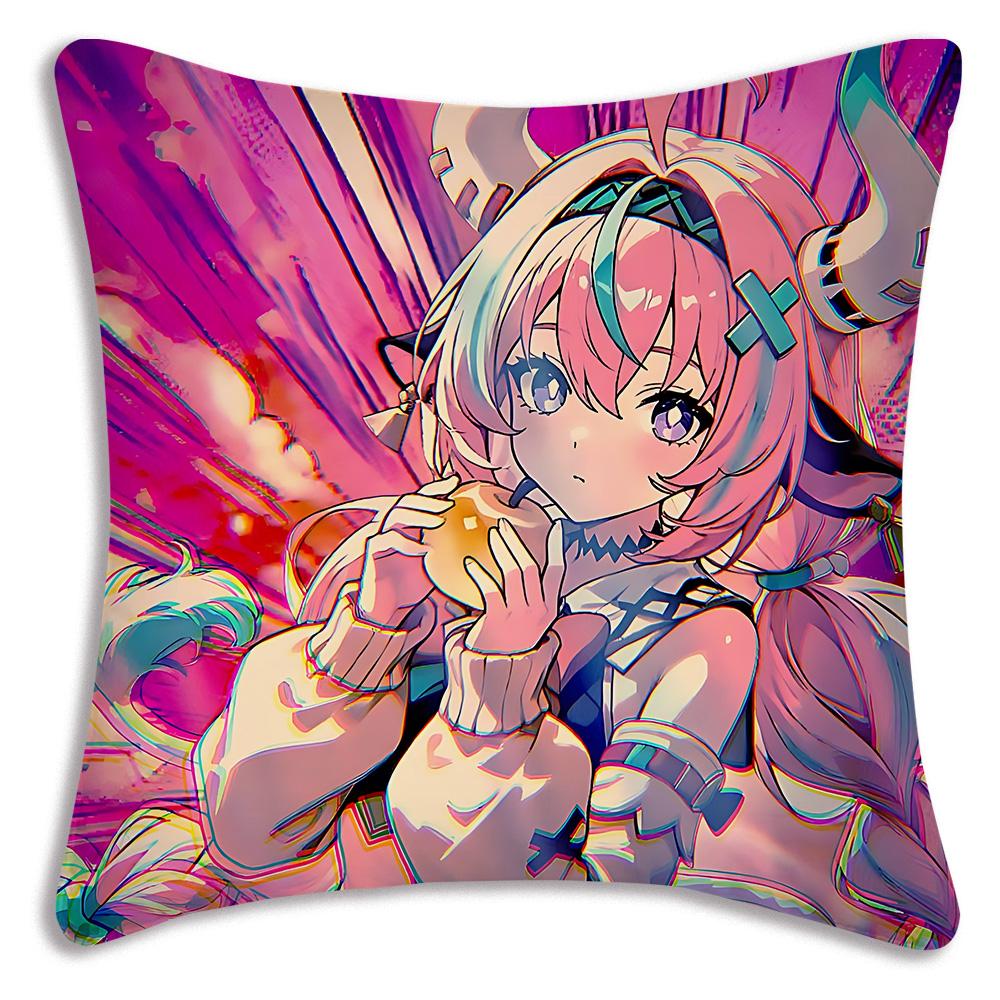 Hot Anime Genshin For V-Varesa Pillow Covers Cartoon Sofa Decorative Home Double-sided Printing Short Plush Cute Cushion Cover