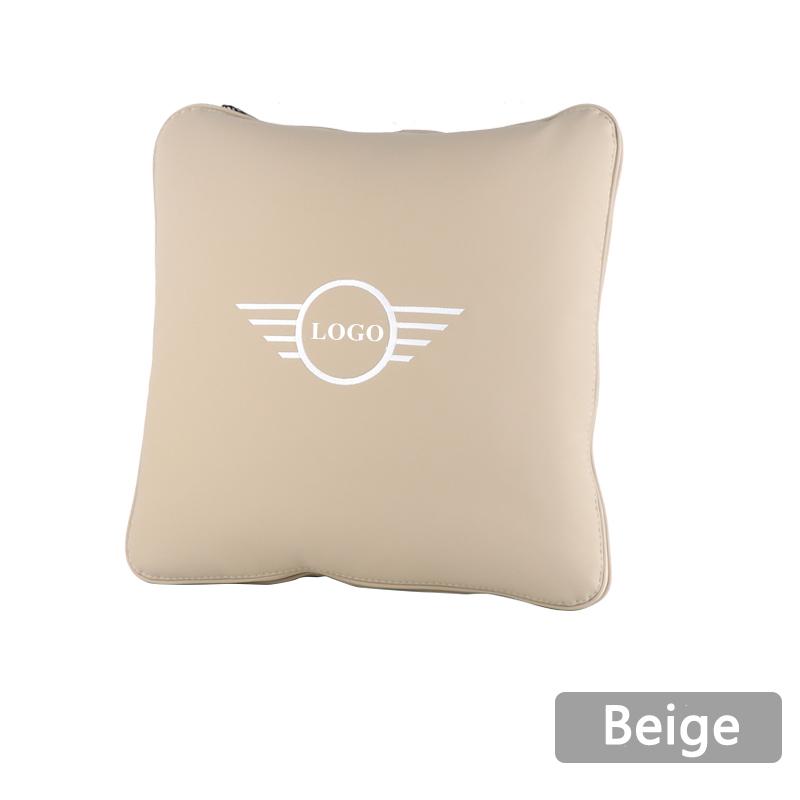 

Для BMW MINI Автомобильная подушка Одеяло Автомобильная подушка двойного назначения для поясницы Многофункциональное одеяло для кондиционирования воздуха Четыре бежевый