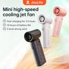JISULIFE Life9 Handheld Turbo Fan Super Strong Wind 5 Speeds,Long Battery Life 5000mAh USB Rechargeable Multipurpose Pocket Fan